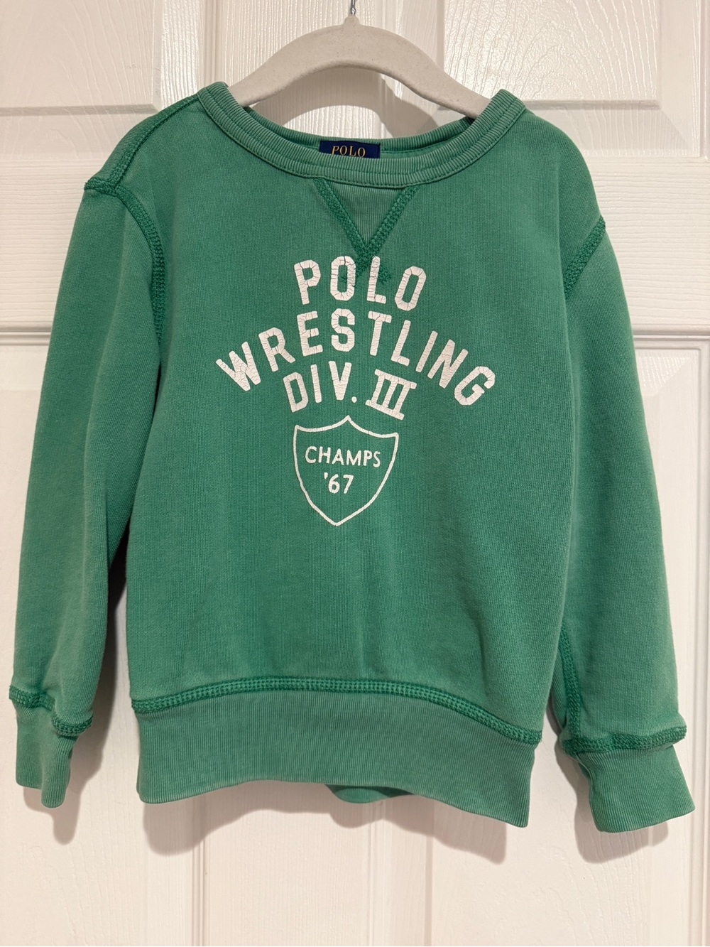 Polo by Ralph Lauren Green Kids 'Wrestling Champs' Graphic Sweatshirt